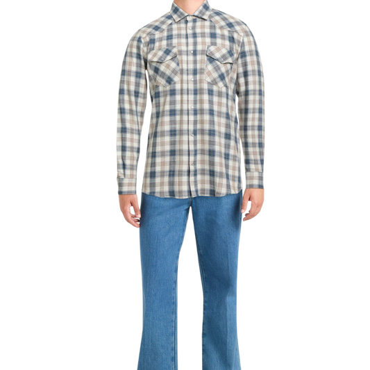 CAMASA BARBAT LIU JO (M222P201CHECKTEXAS)