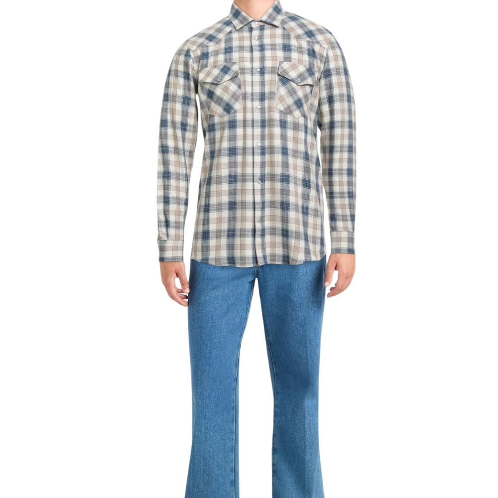 CAMASA BARBAT LIU JO (M222P201CHECKTEXAS)